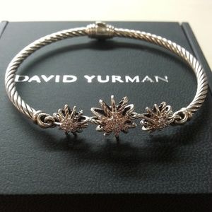 DAVID YURMAN SS/DIA Starburst Cable Bracelet